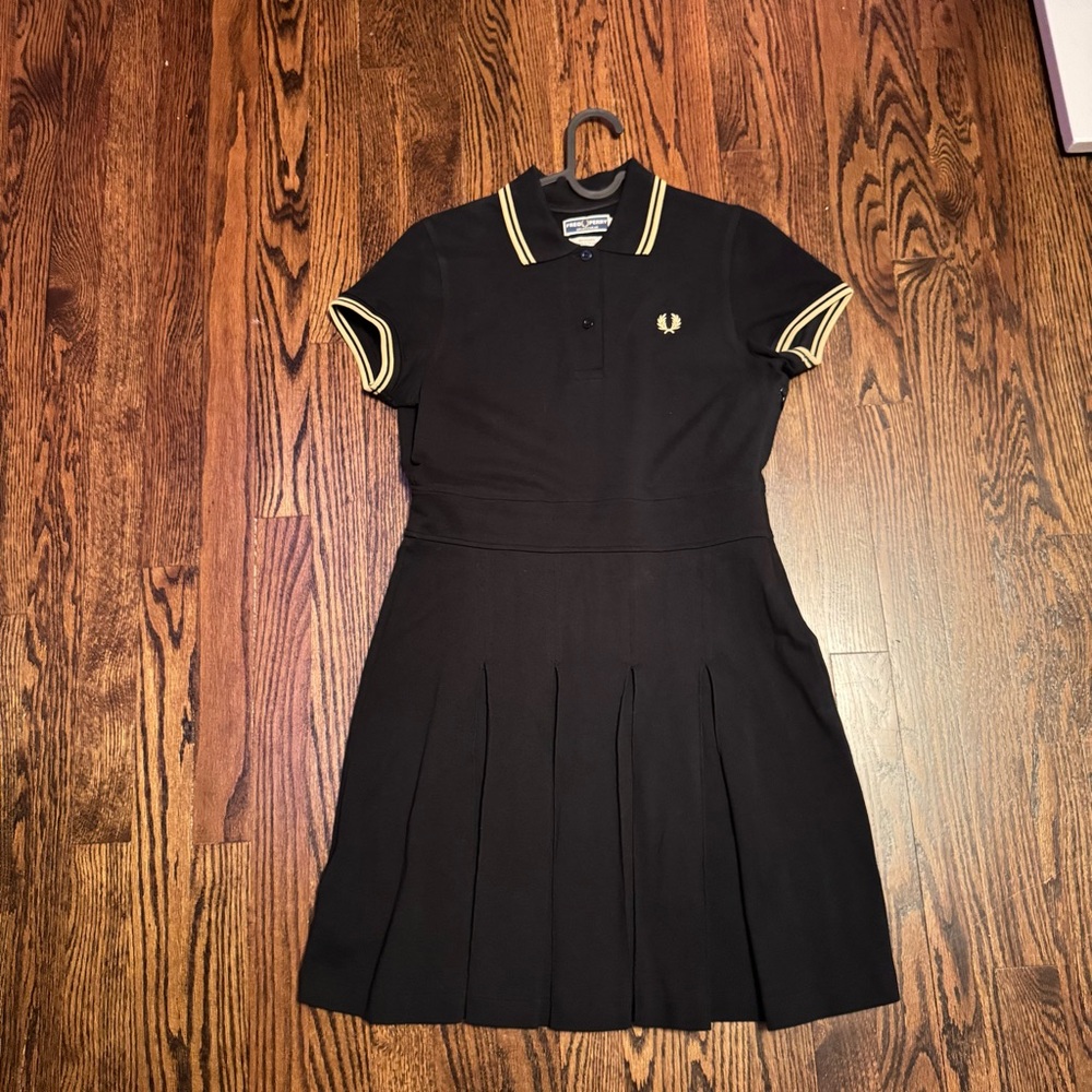 Fred Perry Black Dress with Gold Trim